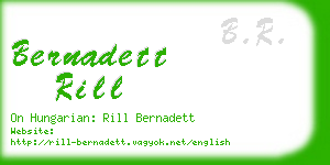 bernadett rill business card